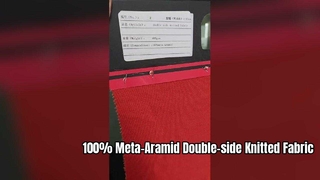 製品名: 100% メタアラミド両面ニット生地重量: 400gsm 幅: 180cm