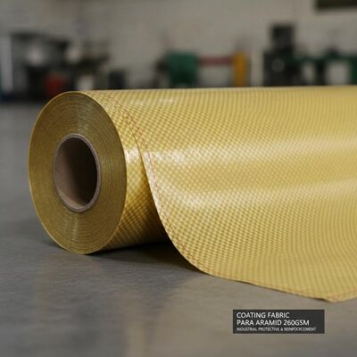 コーティング生地パラアラミド生地 260GSM 産業用保護具および補強ソリューションで使用される高い柔軟性