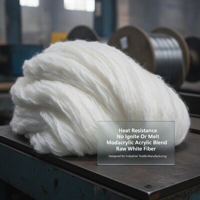 熱耐性 燃焼または溶解しない モダクリル アクリル混合物 工業用繊維製造用に設計された白色繊維