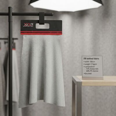FR ニットファブリック 180cm 幅 215gm 体重 70% モダクリル 30% FR 粘性 炎阻害性用