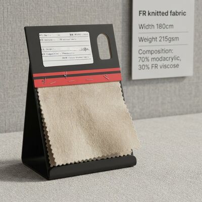 FR ニットファブリック 180cm 幅 215gm 体重 70% モダクリル 30% FR 粘性 炎阻害性用